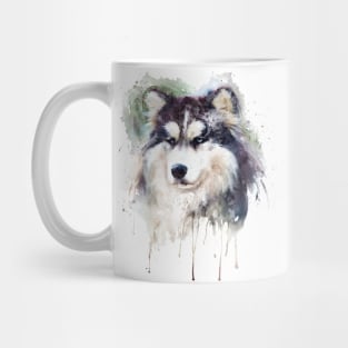 Watercolor Portrait - Alaskan Malamute Mug